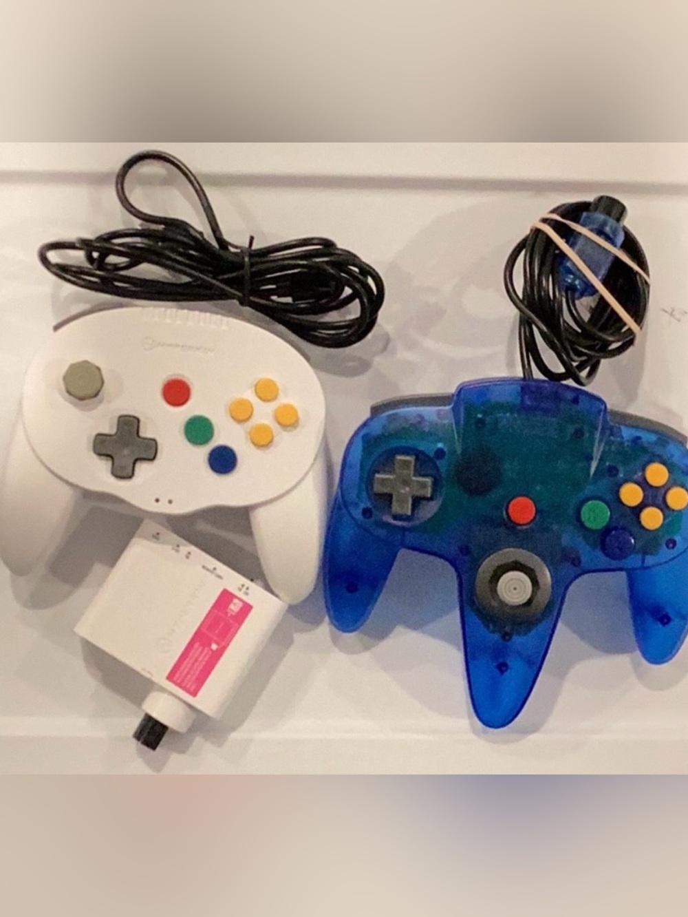Nintendo 64 Wireless Controller With Dongle Hyperkin & N64 Controller Lot Of 2